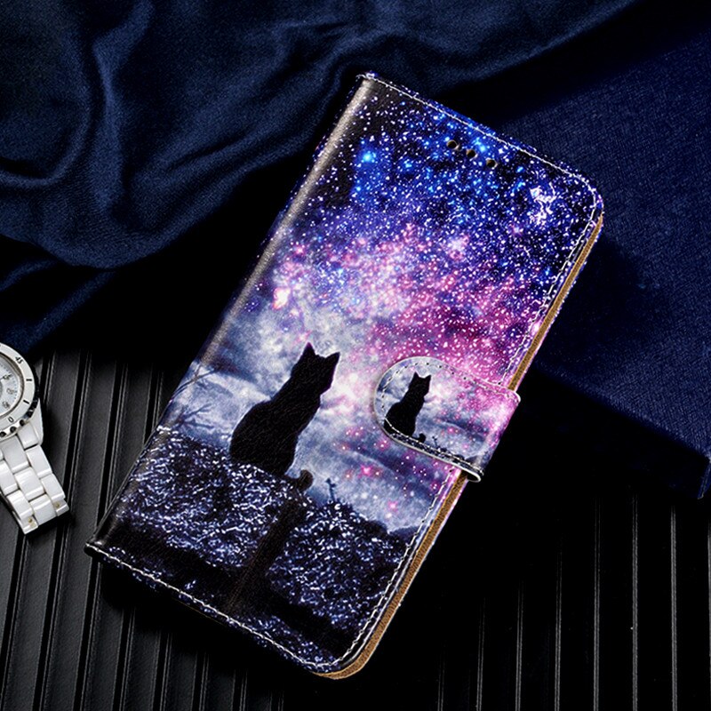 Til doogee  x90 etui blomst læder fundas flip etui til doogee  x90 x90l bagside coque print stand bog kuffert coque: Doogee  x90 / B6