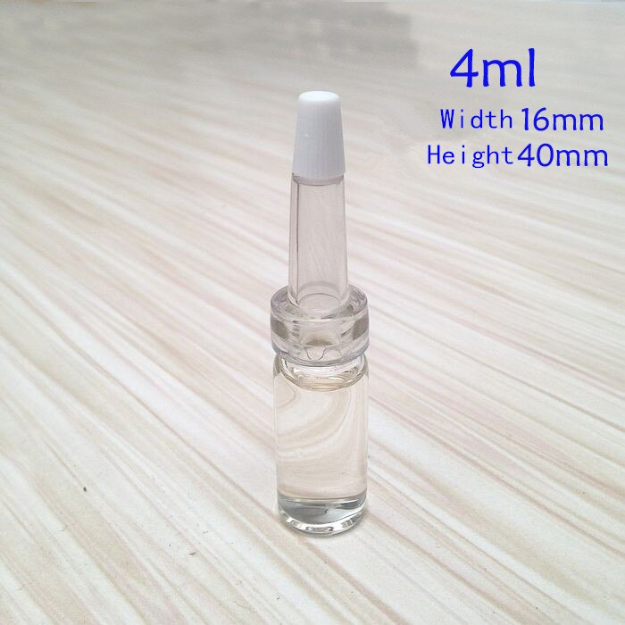 Mini klare og brune glassflasker med myk plastdråper , 1ml, 3ml, 4ml, 5ml,  idé for ompakking av væske: 4ml klar