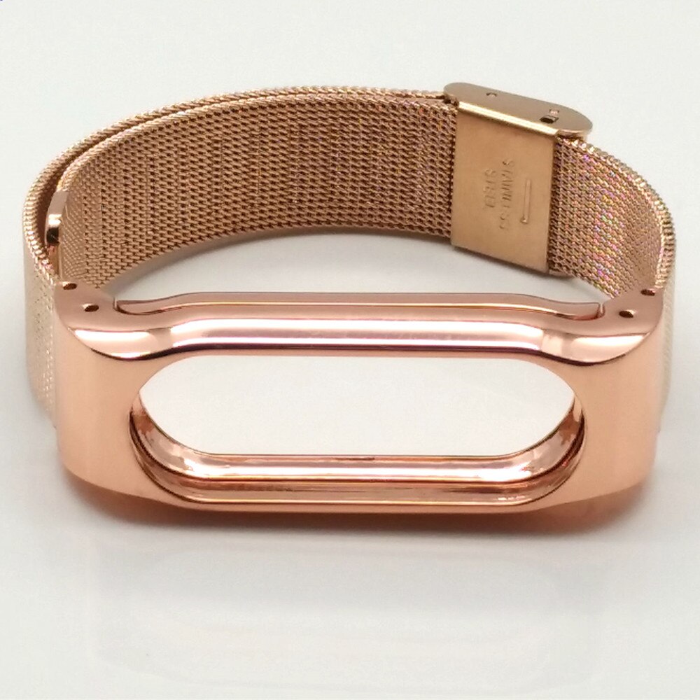 E-ZONE mi Band 2 Metall Strap für Xiao mi mi band 2 Smart Armband Armband: 201-GW Rose gold