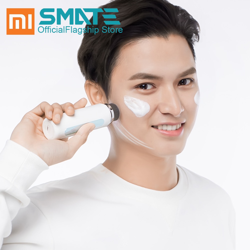 For Xiaomi Electric Facial Cleanser Face Cleaning Skin Pore Cleaner Body Cleansing Machine Massage For Home With 3 Brush Heads