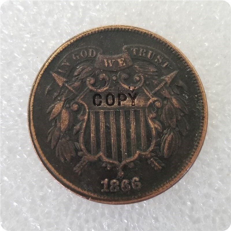USA 1864-1873 Two Cents COPY COIN: 1866