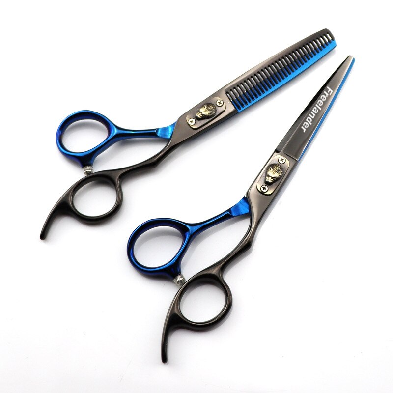 6 inch Hairdressing Scissors Wolf head Hair Stylist Flat Scissors Cutting Thinning Styling Tool Hair 6 Inch