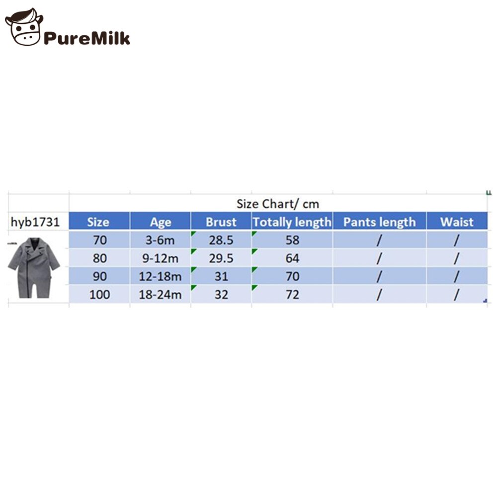 Puremilk Baby Romper Lange Mouw Baby Jongens Kleding Grijs/Zwarte Lente Kleding