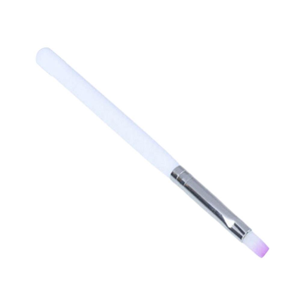 1 pc Manicure Phototherapy Pen Color Light Purple Color Nylon Hair + Wood Nail Art Gel Drowing Pen Flat Head: Default Title