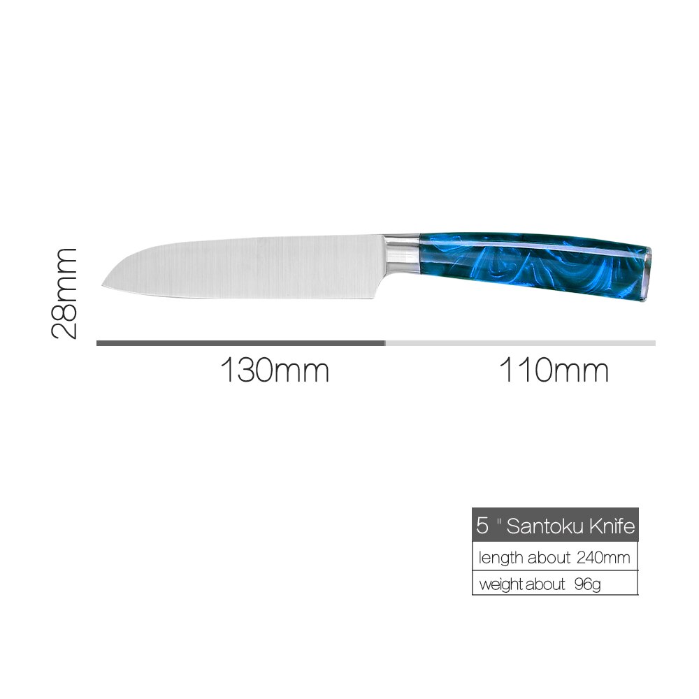 Xyj Japanse Chef Messen Rvs Keukenmessen Set Sharp Non-stick Uitbenen Cleaver Santoku Brood Snijden Messen Gereedschap: 5 inch Santoku Knife