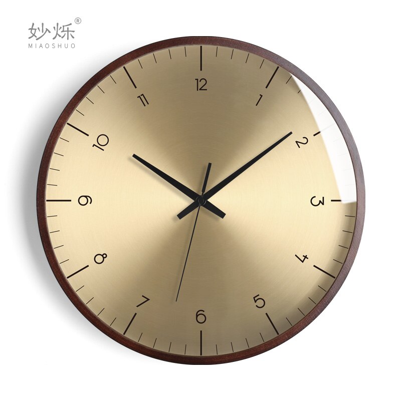 Große Wanduhr Holz Wohnzimmer Gold Uhren Zauberstab Wohnkultur Schlafzimmer Moderne Duvar Saati Luxus: A / 12 Zoll