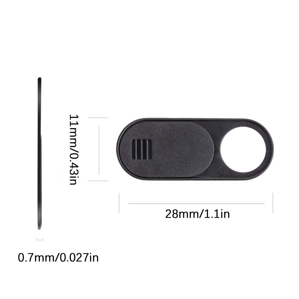 Cubierta de privacidad de la cámara Universal ABS Anti voyeur teléfono lentes de computador cubierta de privacidad cámara de bloqueo pegatina negro 1 Juego