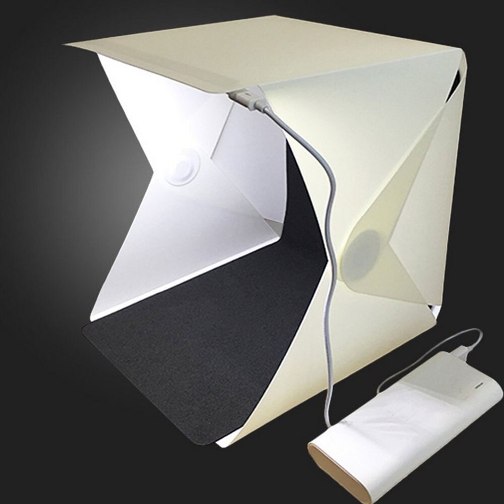 Cewwal Photostudio Led Light Box Softbox Verlichting Verzachten Nemen Foto 'S Fold Up Duurzame Opvouwbare Draagbare Usb Abs Wit Licht Doos