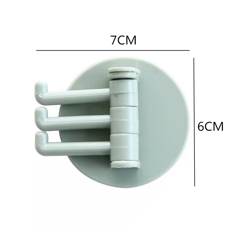 Wall Hooks Seamless Adhesive Hook Rotatable Strong Bearing Stick Hook Kitchen Wall Hanger Bathroom Kitchen Hooks