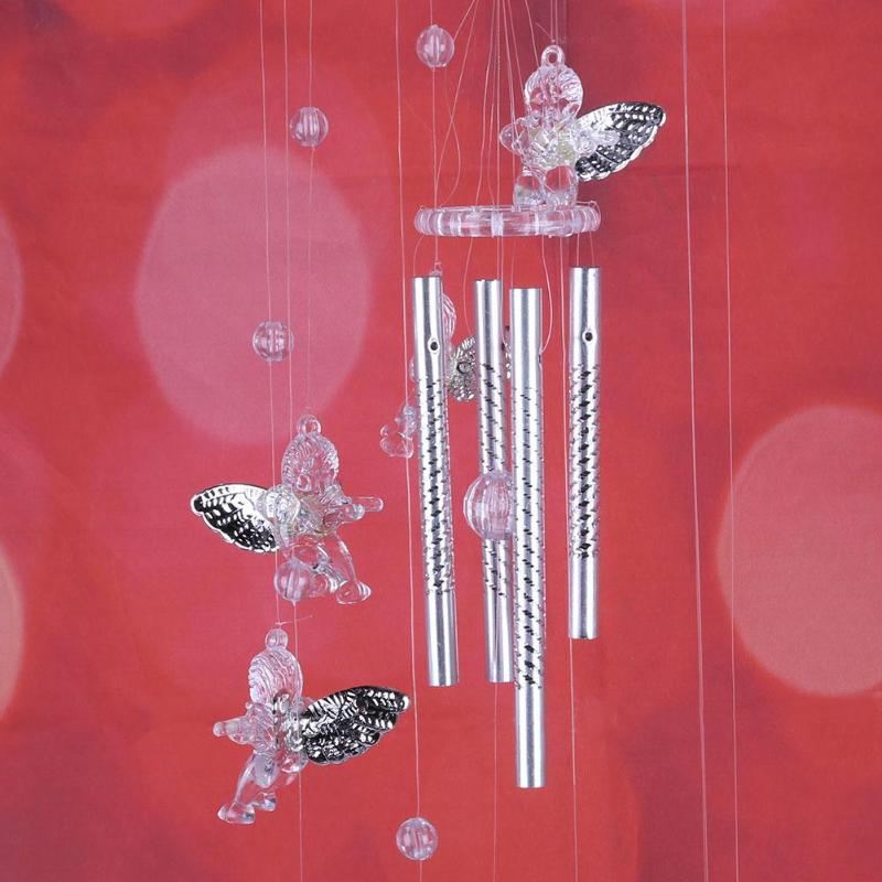 Antique Bells Wind Chimes Door Hanging Home Decor Silver