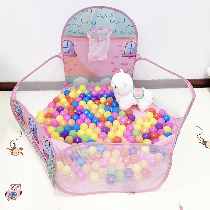 120cm Foldable Children Ball Pool Tent Shootable Ball Pit Play Tent Easy Clean Durable Parent-Child Interaction for Kids