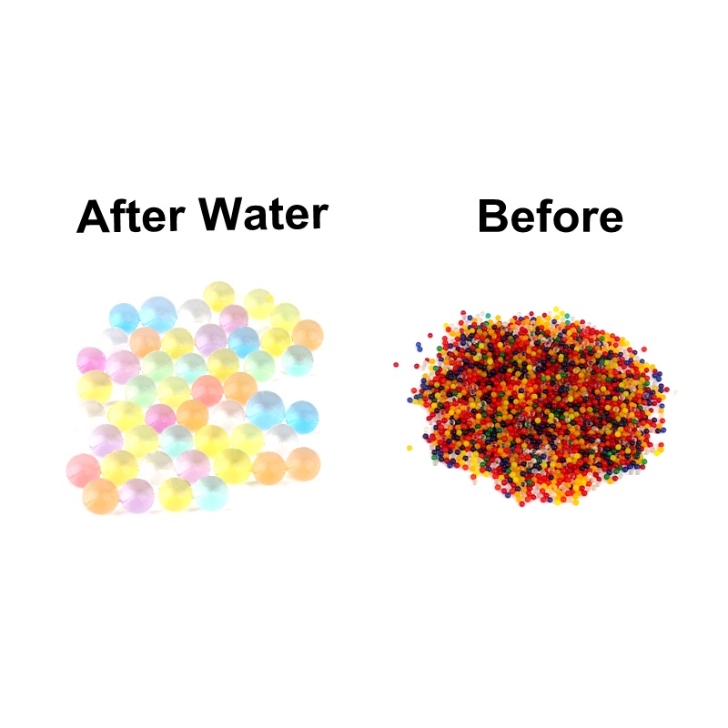 500pcs 11-13mm Pearl Shaped Polymer Crystal Soil Water Beads Mud Grow Magic Jelly Gel for Potted Plants Decoration