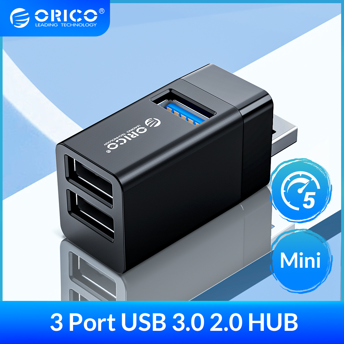 ORICO USB 3.0 Mini Hub USB 2.0 Splitter High Speed Expanded 3-port USB for desktop Laptop Free drive
