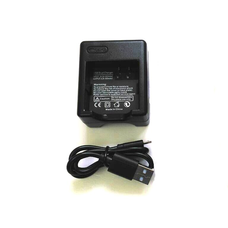 2PCS Original Xiaomi YI 4K Battery AZ16-1 USB Dual Charger For Xiaomi yi lite Action Camera 2 4K+ 1400mAh Rechargeable Battery