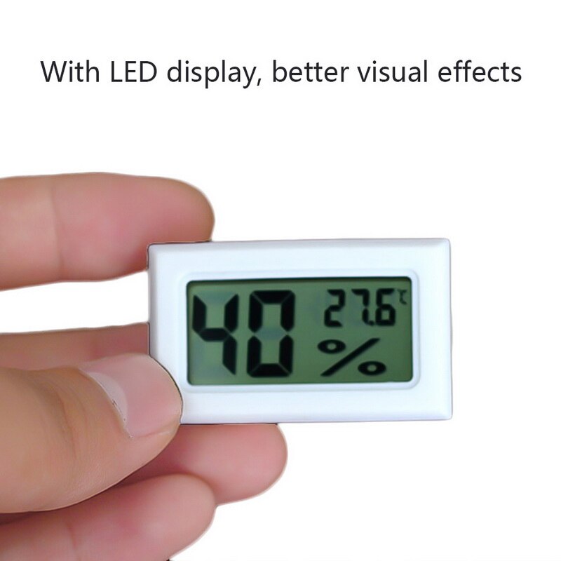 Mini digital lcd indendørs praktisk temperatursensor fugtighedsmåler termometer hygrometer bærbar måler 1pc
