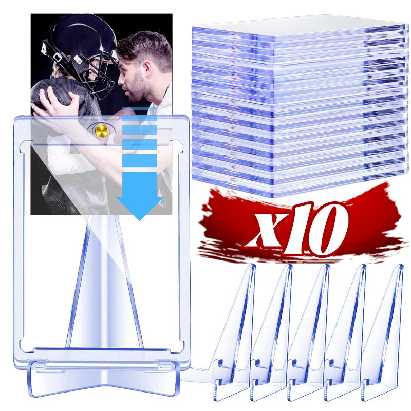 Durchsichtiger magnetischer Kartenhalter, 35PT, Stützhülle, Set, Karten, schützende Hartplastikhüllen, dreieckiger Ausstellungsständer, Baseballsport