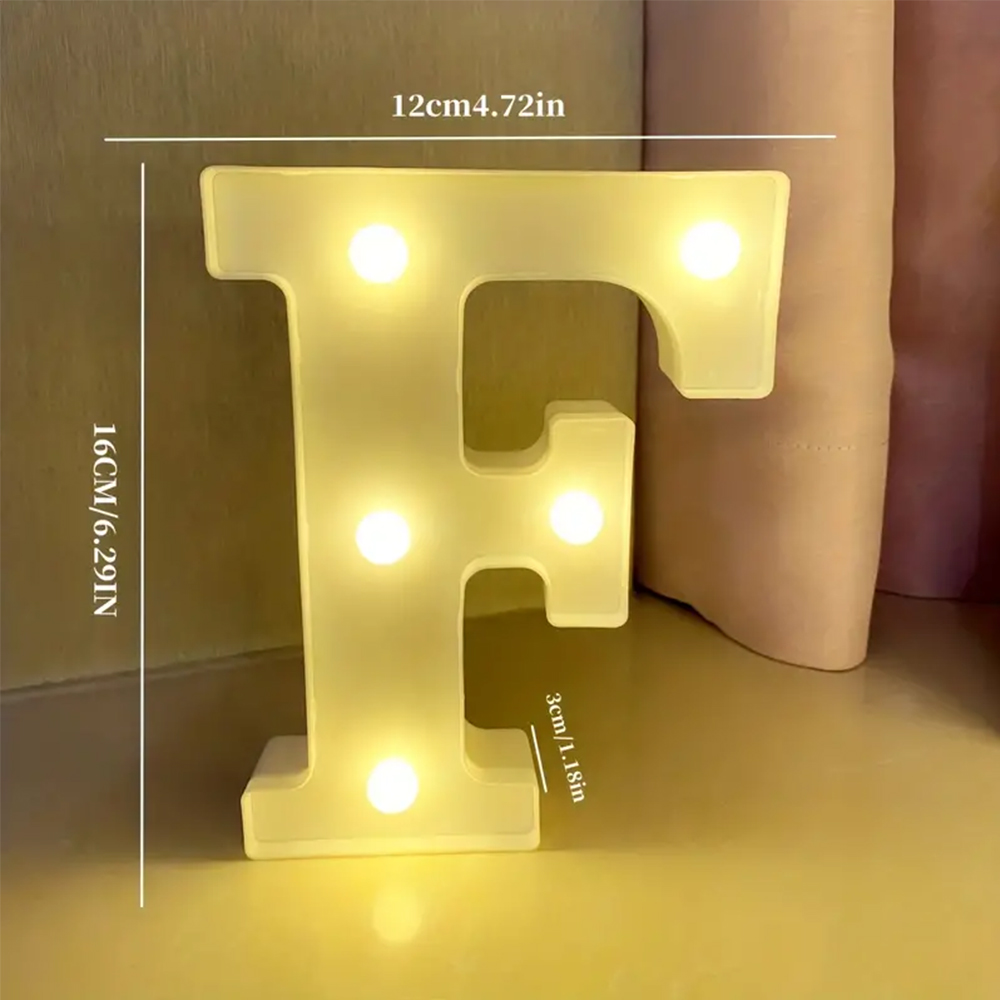 1pc Decorative Letter Led Light Emitting Decoration Battery Night Light Used For Family Weddings Birthdays Parties Letter Lights: dark blue