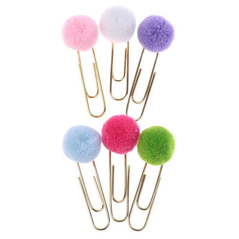Trombone de modélisation en boule de cheveux rose or, 1 pièce, mignon, papeterie de bureau de style business pour femmes