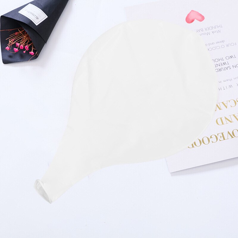 1 Pcs 36 Inch Kleurrijke Grote Latex Ballonnen Helium Inflable Blow Up Giant Ballon Bruiloft Verjaardag Ballon Decoratie: white