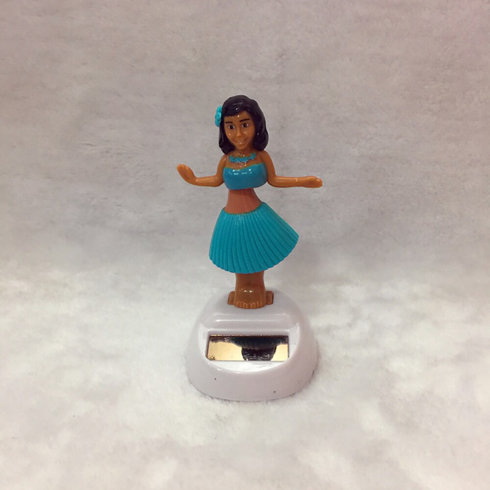 Ozdoba samochodu dekoracje samochodowe taniec Hula dziewczyna wahadłowy bobble zabawki prezenty wnętrze auta Dom dekoracje akcesoria dziewczęce słoneczne: Niebieski