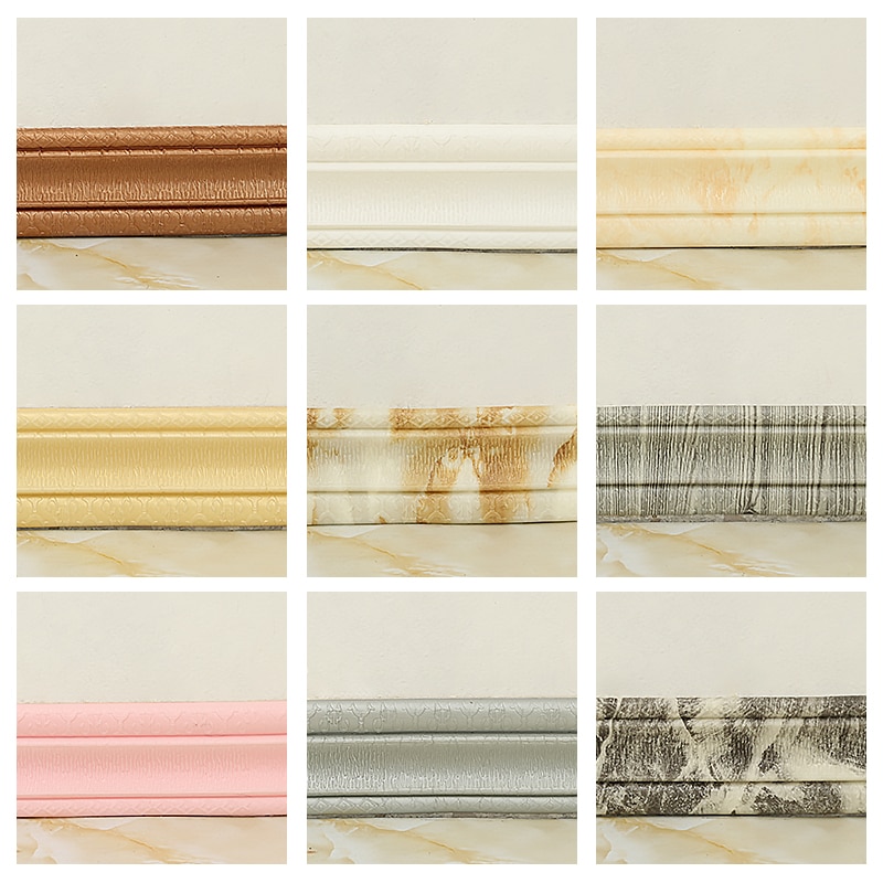 muebles de cocina salon wallpaper Frise murale adhesif Wall Border Paper Sticker cenefas adhesivas pared 3D