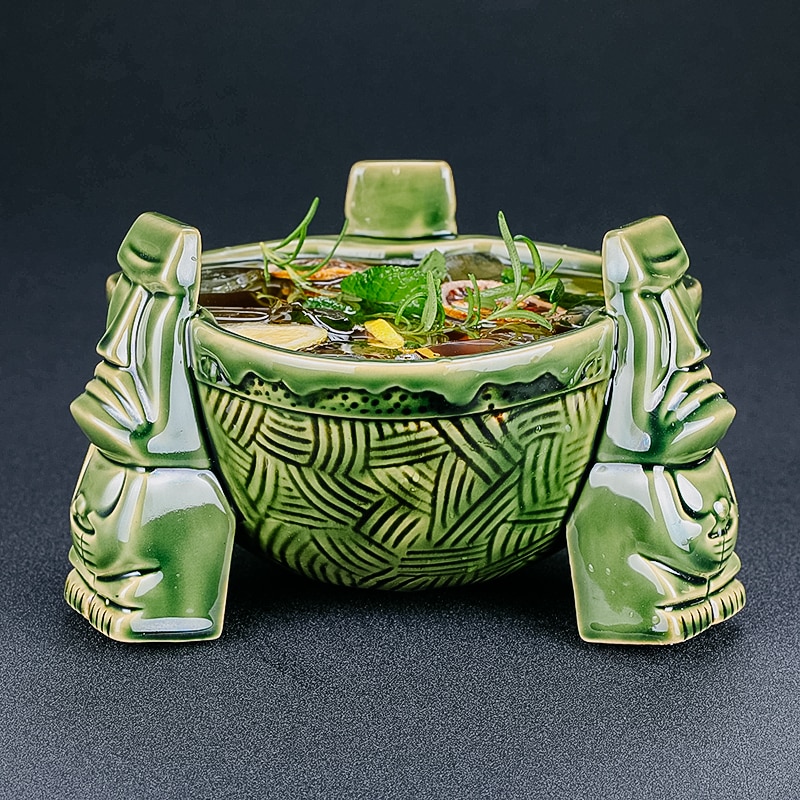 Keramische Punch Bowl Tiki Kom Keramische Tiki Mok