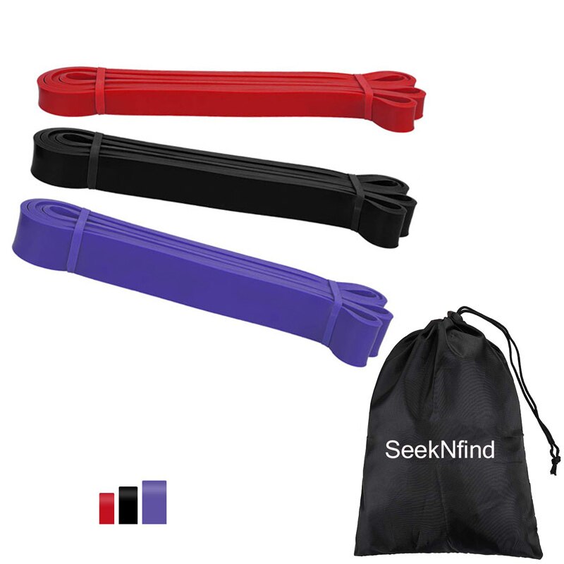 208cm Pull Up Assist Bands Exercise Resistance Bands for Fitness Elastic Band Gym Expander Strengthen Trainning Power-lifting: Set 3