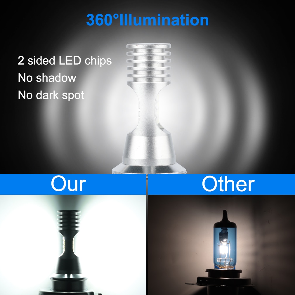 H4 H6 P15D BA20D LED Motorrad Scheinwerfer Birne Canbus 12V 24V Nebel Licht 12 SMD 10000LM Hallo Lo lampe Rolle Zubehör Moto DRL
