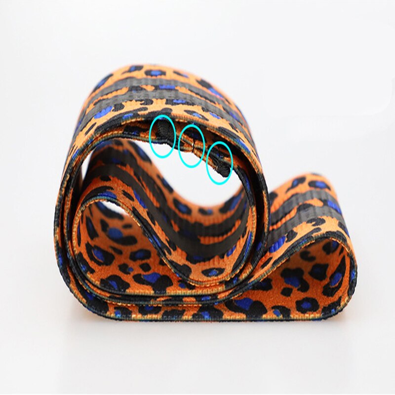 1Pcs Leopard Patroon Hip Weerstand Bands Verschillende Maten Booty Spier Training Loop Cirkel Bands Stof Latex Mini Glute