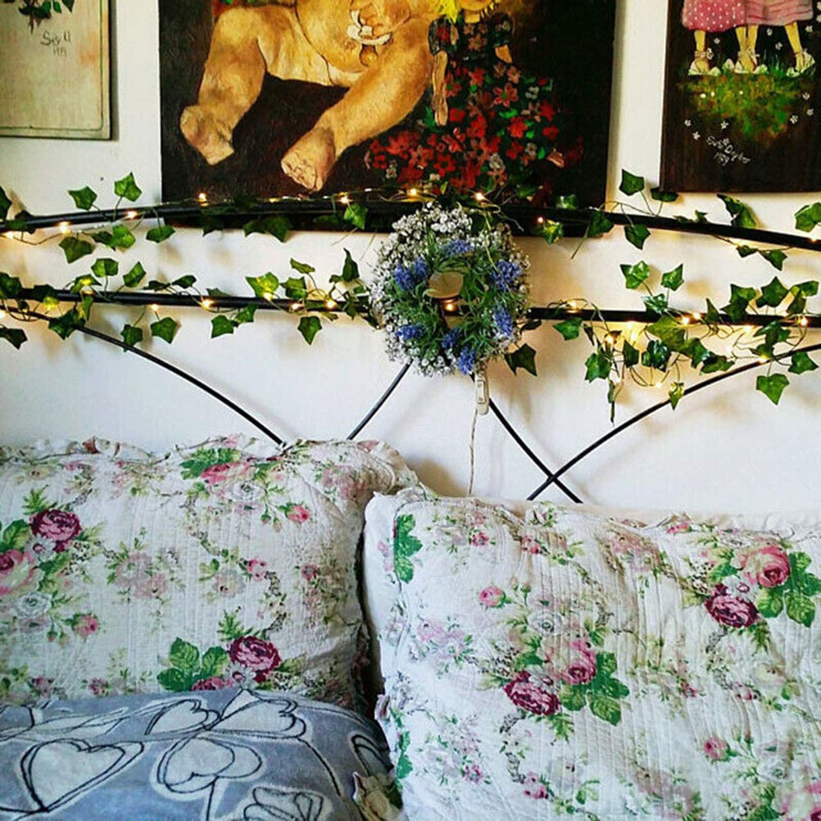 20 led kunstplanten lichtsnoer met groene bladeren, klimop, lichtsnoer met esdoornbladeren, lampenslinger, diy hangende verlichting  #t5p