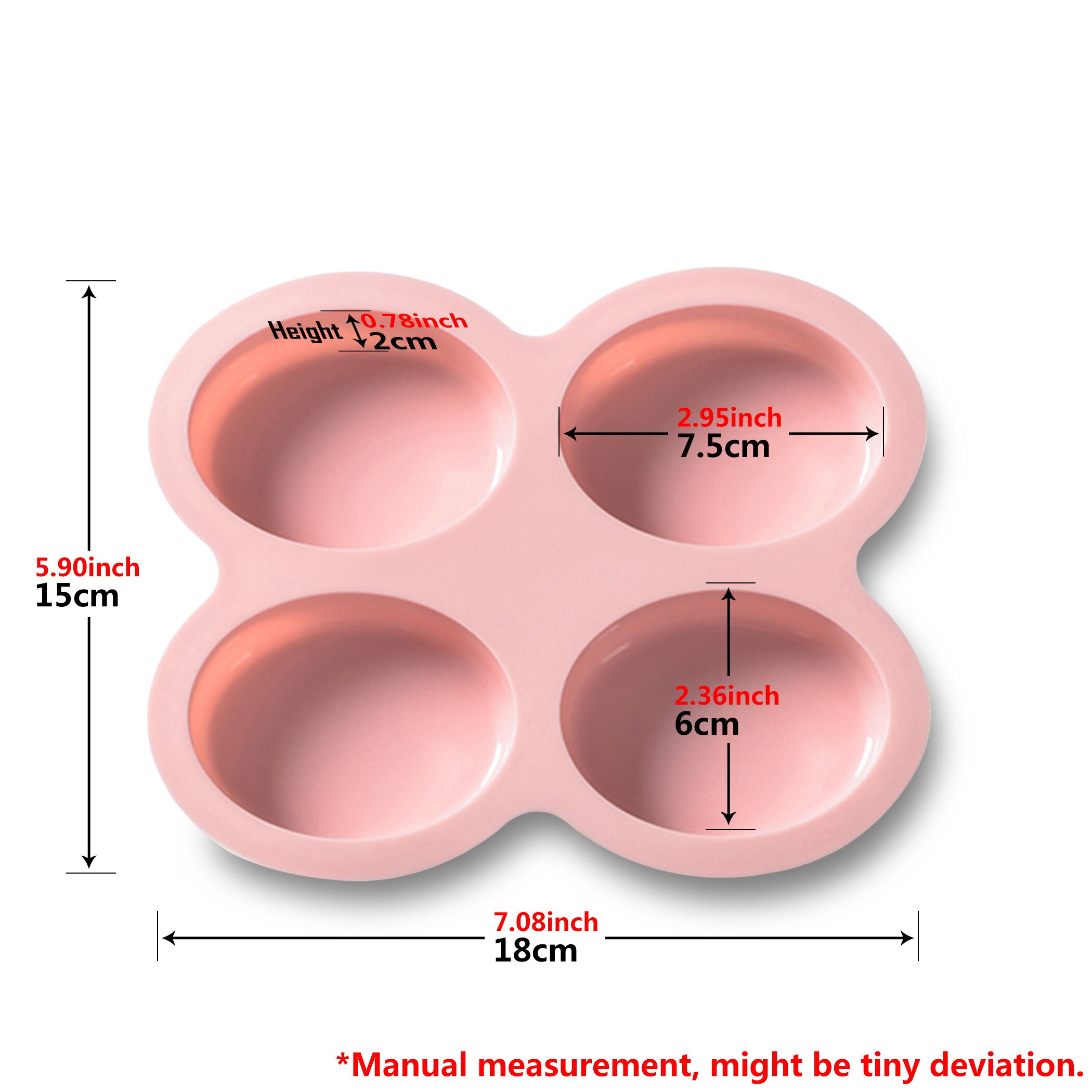 Kinds Baking Mold Silicone Oven DIY Non-Stick Heat Resisting Chocolate Pudding Cookie Biscuit Ice Pastry Cake Baking Cooking: 208C02 Light Pink