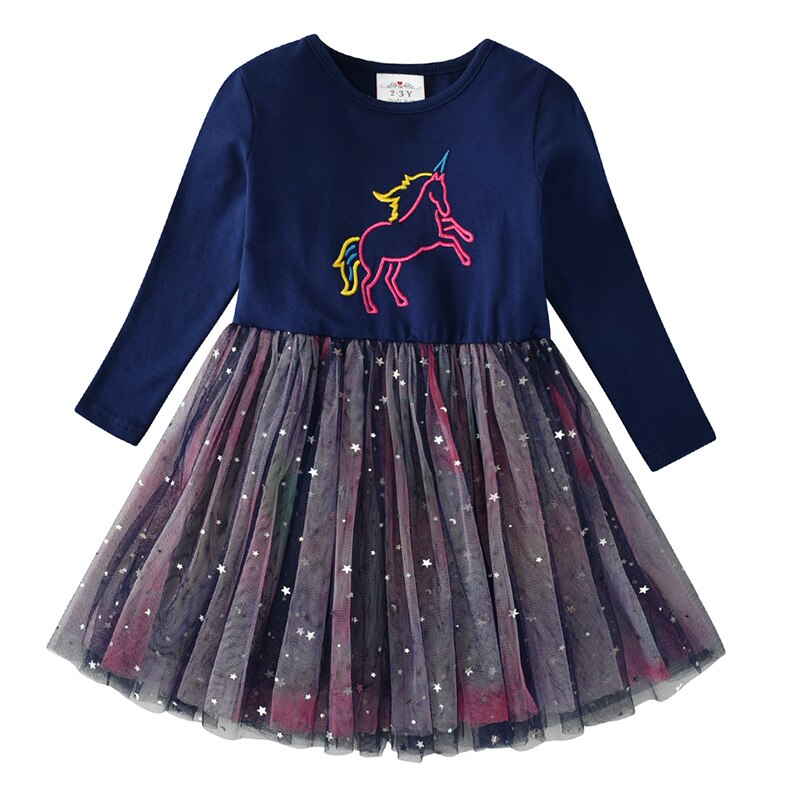 Vikita vestido infantil kinderen kerst prinsessenjurk meisjes galajurken kinderen verjaardagsfeestje jaar eenhoornjurken: Relh 4993 / 8