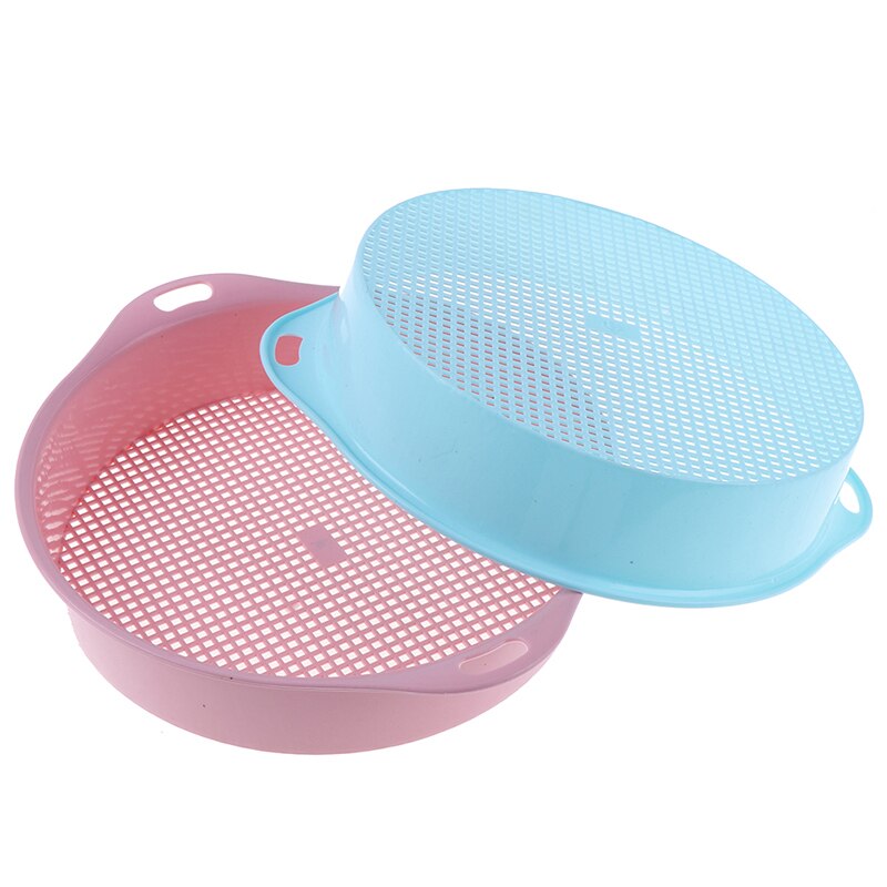 1pc Plastic Garden Soil Sieve for Compost Soil Stone Mesh Gardening Tool Soil sieve Flower Nursery Plant Prop Knit Sieve