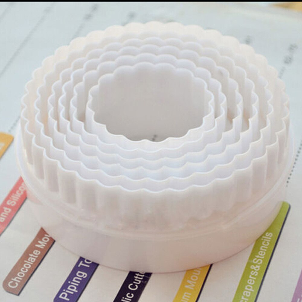 6 stuks ronde vorm suikercraft fondant taartdecoratie koekjes uitsteker pasta mal gereedschap  ct044