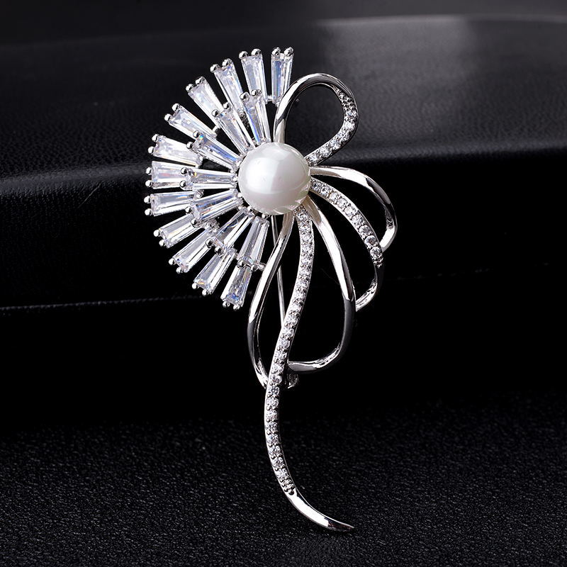 Rode Bomen Veer Broche Pin Met Luxe AAA Zirconia Stone Broches Jas Accessoires Voor Dames