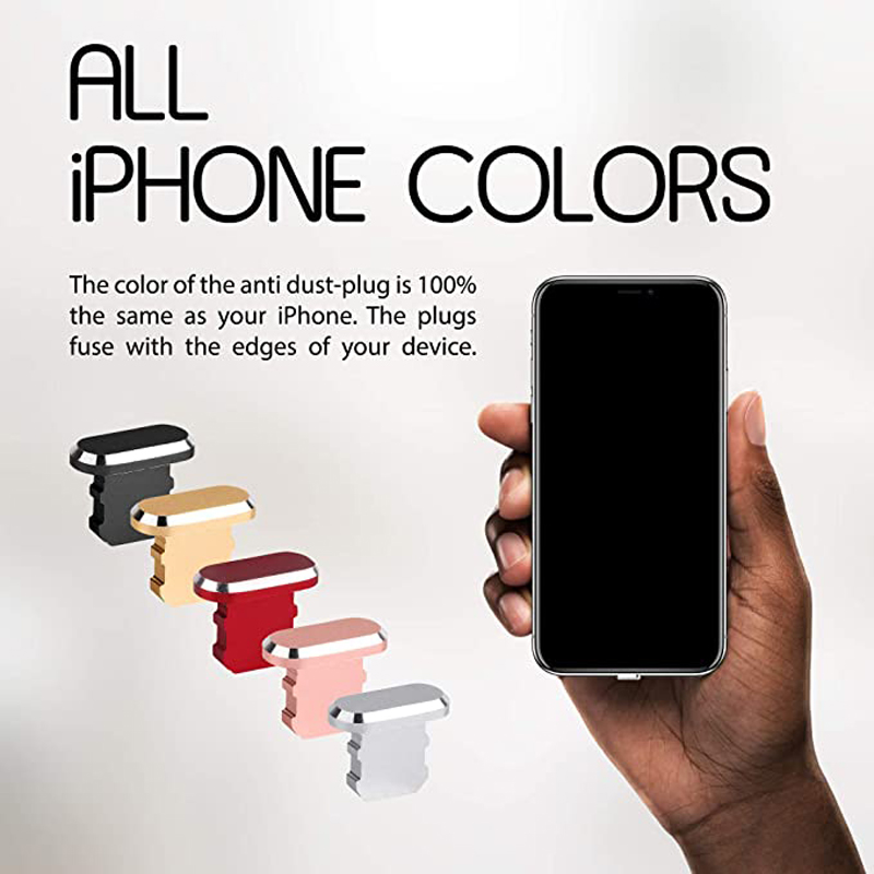 Universal dustproof cover, metal anti-dust charger dock plug stopper cap cover for iphone 11 x xr max 8 7 6s plus anti-dust plug