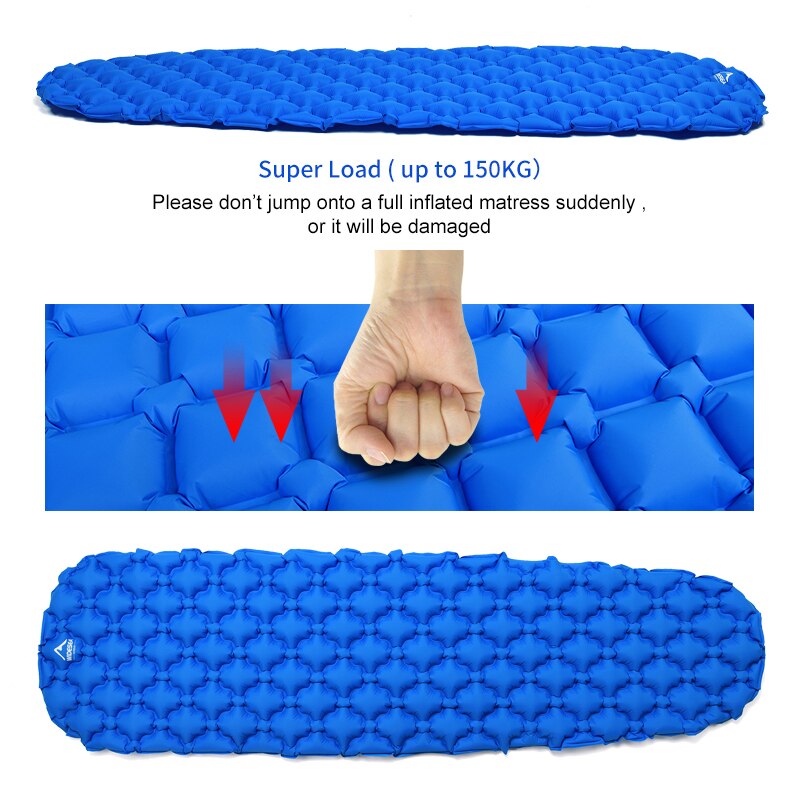 Camping Inflatable Mattress In Tent Folding Camp Bed Sleeping Pad Picnic Blanket Travel Air Mat Camping Equipment