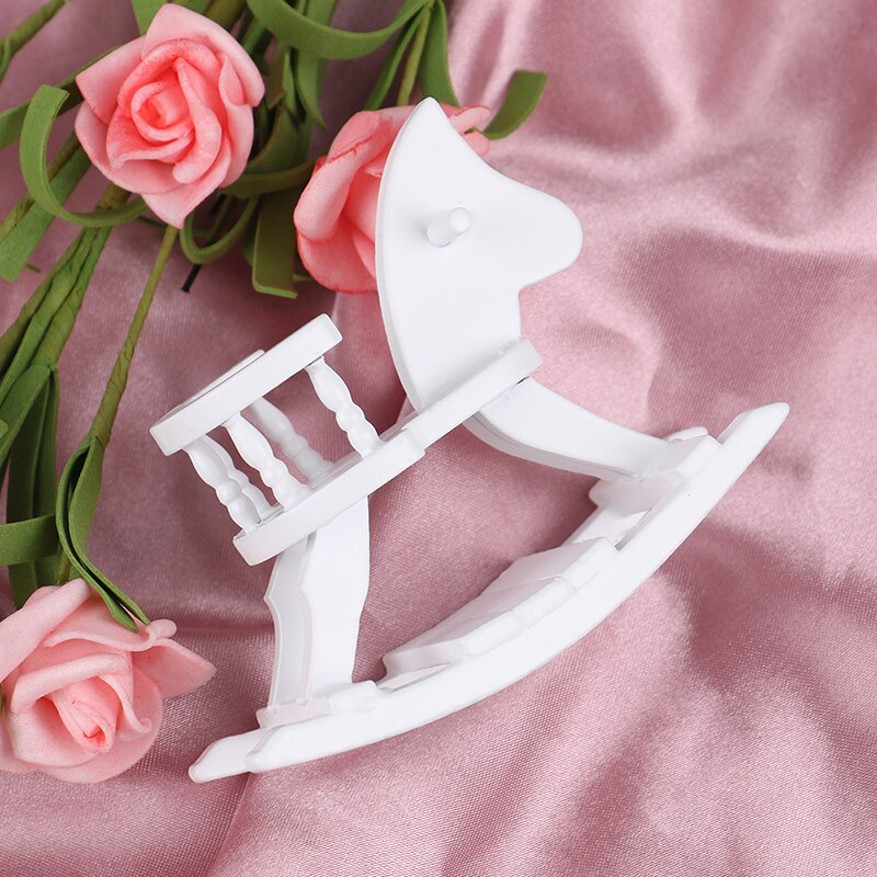 1/12 Dollhouse Miniature Wooden Rocking Horse Chair Doll House Furniture Ornament Accessories Toys