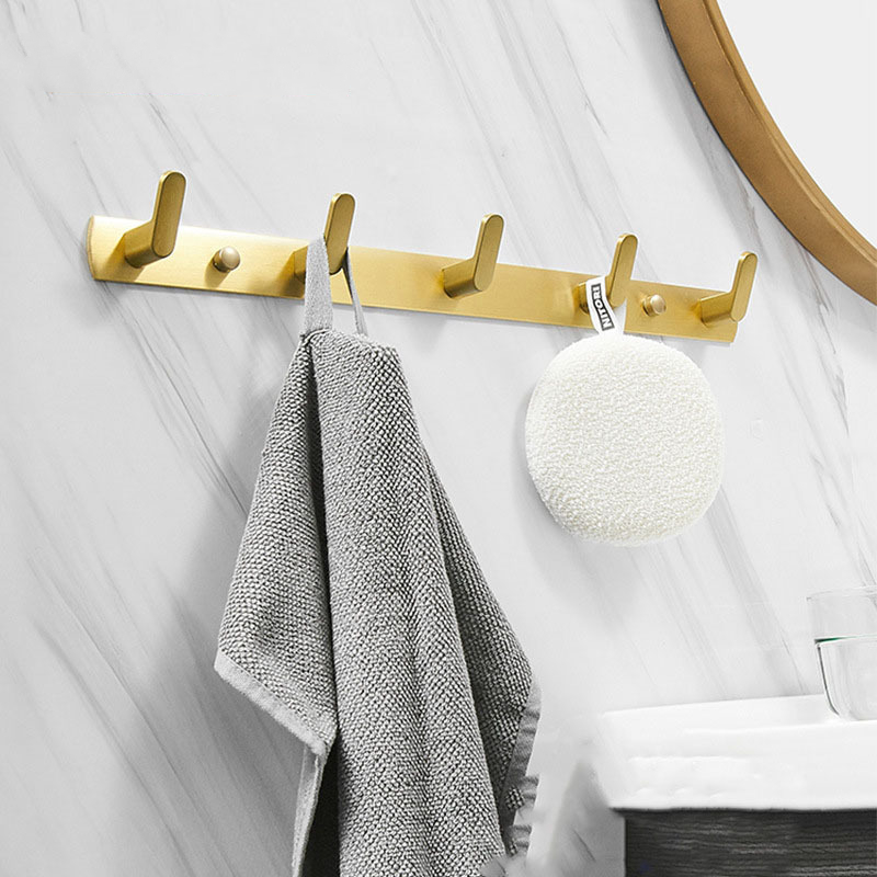 Gold Brushed Robe Hook Coat Hook Towel Hanger Wall Hooks Bathroom Hardware Hook Door Hooks