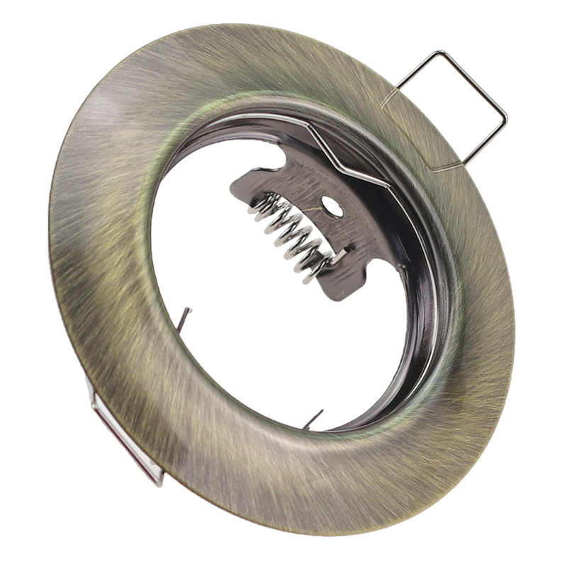 10 stk. indbygget led-spotlightramme, satin nikkel, hvid, sort krom, montering, passer til  gu10/mr16- pære downlightarmatur