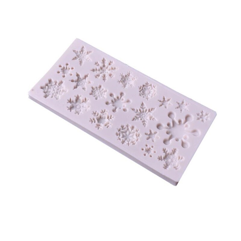 Xmas Sneeuwvlok Silicone Mold Chocolade Cakevorm Bakken Non-stick Fondant Mallen Bakvormen Keuken Decorating Gereedschap