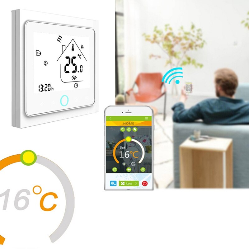 Intelligente Temperatuurregelaar Voice / Wifi / App Controle Voor Alex / Google Home / Tmall Genie/Rokd/speaker