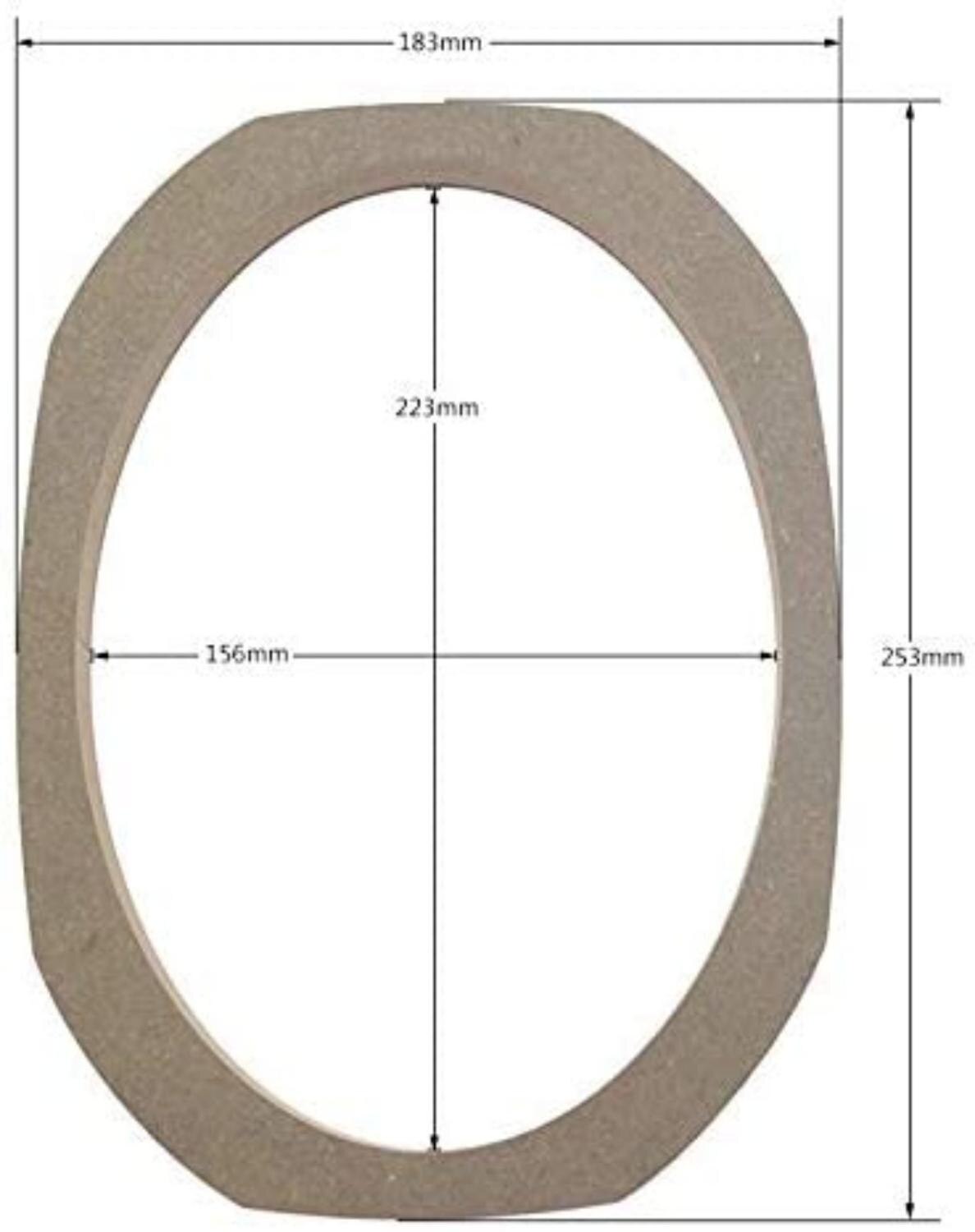 2 unids/set 6x9 Universal de coche/autobús/barco altavoz estéreo espaciador de madera anillo soporte titular adaptador de altavoz almohadillas