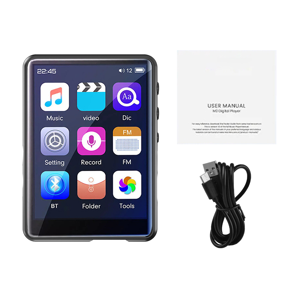 2.4-Inch Touchscreen bluetooth 5.0 MP3 Player With Speaker/FM Radio/Recorder/E-book/Picture High Fidelity Music Mlayer: Default Title