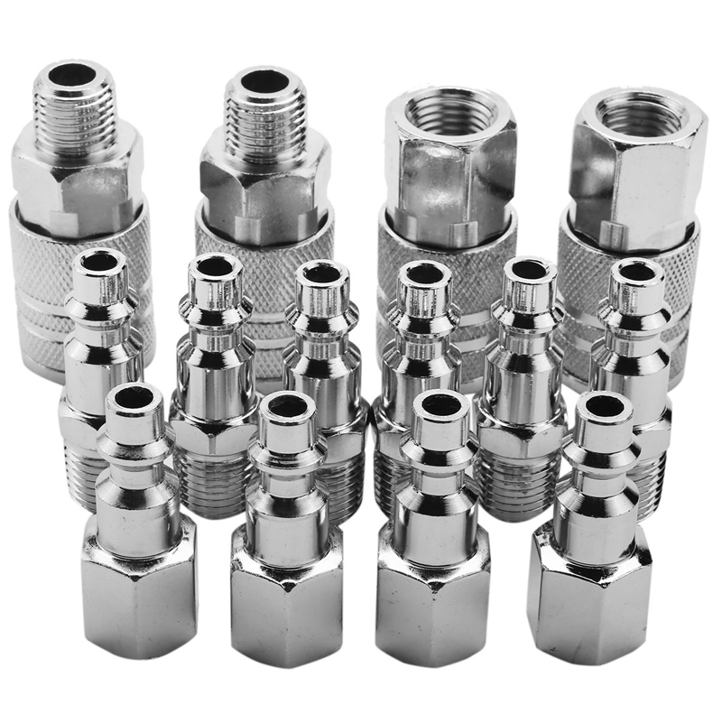 18pcs Line Hose Air Compressor Connector Quick Release Assembly Set 1/4