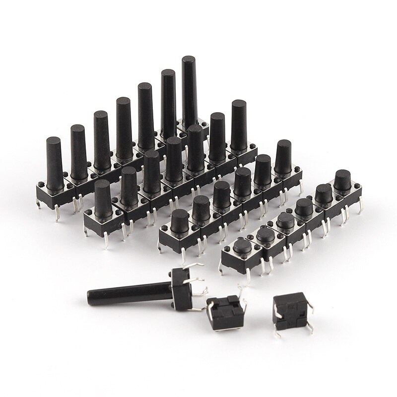 20/100 sztuk 6x6x4.3/5/5.5/6/7/8/9/10/11mm przełącznik taktowy 4Pin 6x6mm Panel PCB chwilowy dotykowy takt Mini przełącznik wciskany