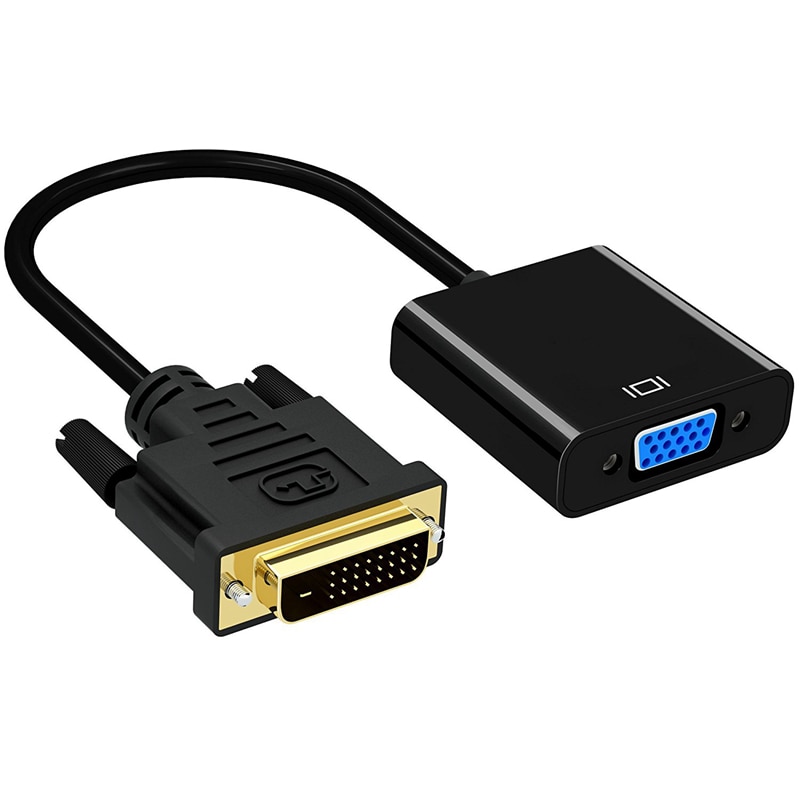 DVI naar VGA Video Converter Adapter DVI 24 + 1 25 Pin DVI-D Male naar VGA Vrouwelijke Adapter Kabel voor TV PS3 PS4 PC Display 1080 P Video