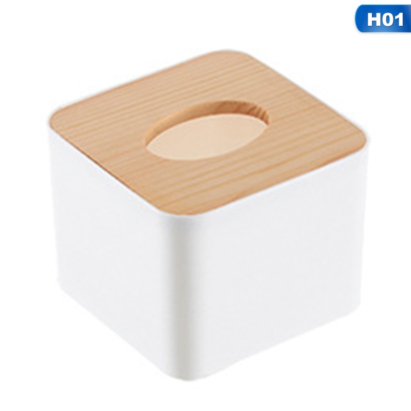 Tissue Roll Paper Wooden Tissue Box Home Bathroom Car Tissue Box Container Towel Napkin Log Tissue Holder