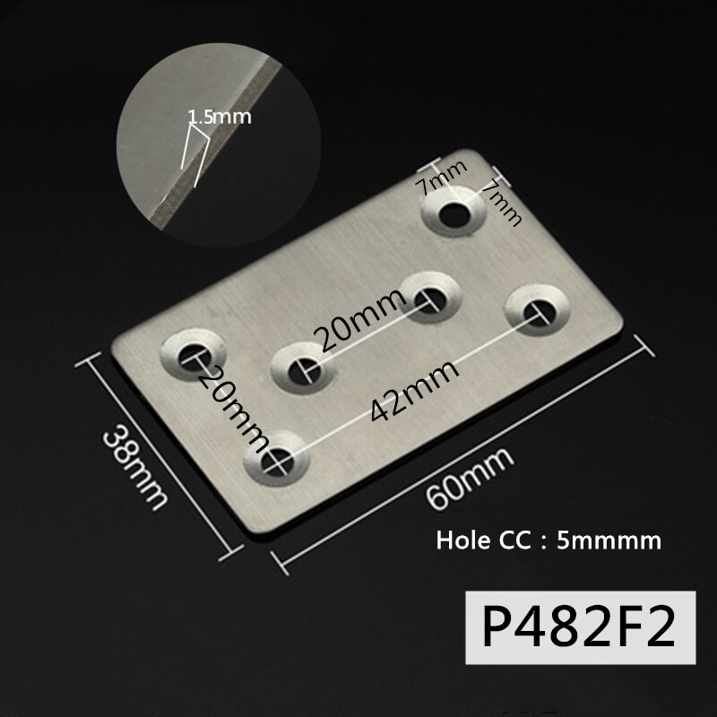 180 Degree Stainless Steel Straight Strip Plane Corner Bracket Angle Corner Connector Code Furniture Hardware: P482F2