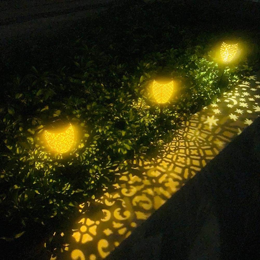 Fashionable Retro Metal Solar Lawn Light Solar Pathway Lights Waterproof Landscape Floodlights